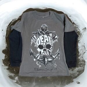 Disney Pirates of the Caribbean “Dead Men Tell No Tales” Double Sleeve Graphic T